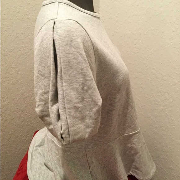 🐰Halogen Gray Peplum Top NEW🐰 - Picture 3 of 6